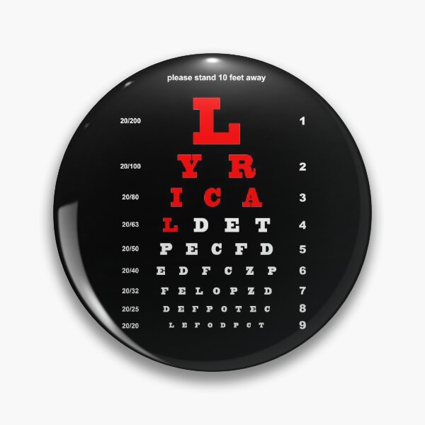 Item preview, EYE TEST CHART - LYRICAL DANCE designed and sold by KoolDsignsDANCE.