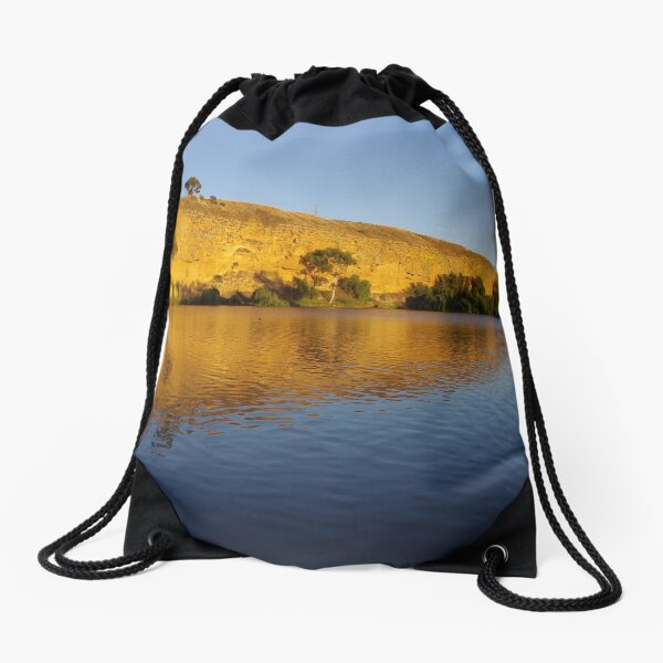 Murray River cliffs 2 Drawstring Bag