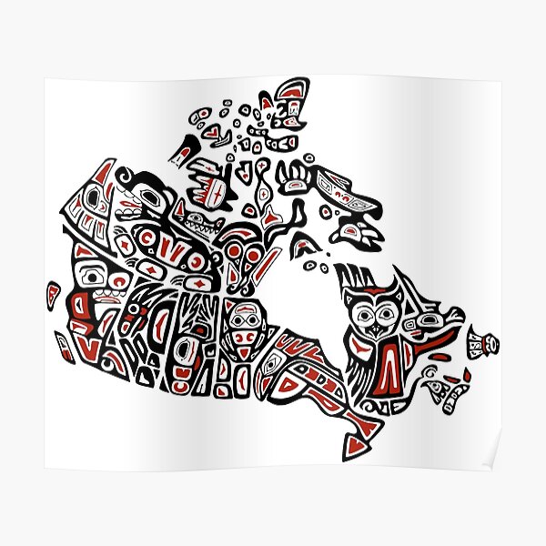 "Native Map of Canada - Indigenous CANADA" Poster for Sale by