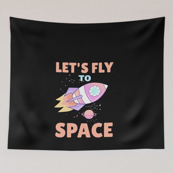 Item preview, Let's Fly To SPACE! kawaii & cool space rocket designed and sold by GLwithUs.