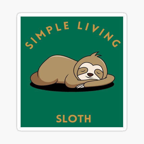 Simple Living Sloth Sticker
