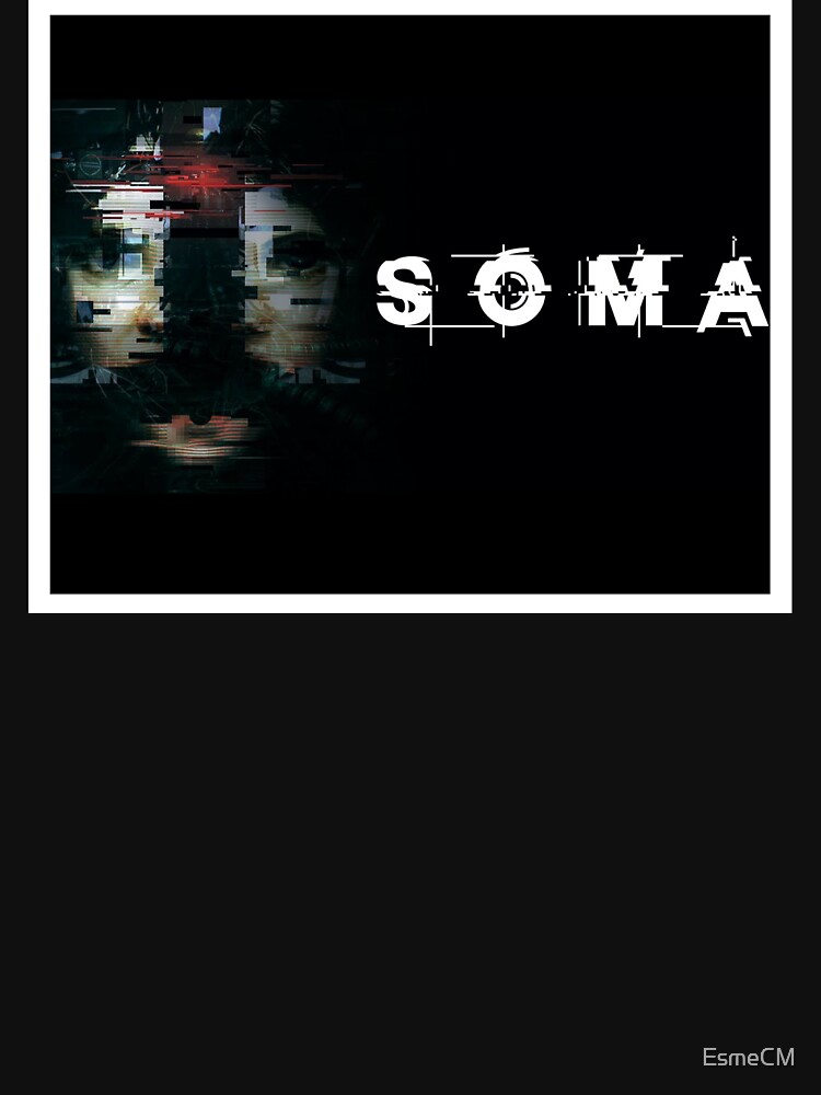 SOMA glitch face #3 white border