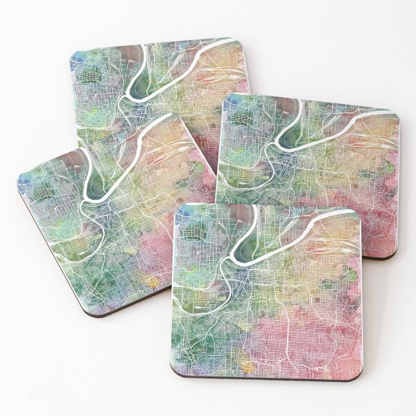 Item preview, Kansas City Map Watercolor by Zouzounio Art designed and sold by zouzounioart.