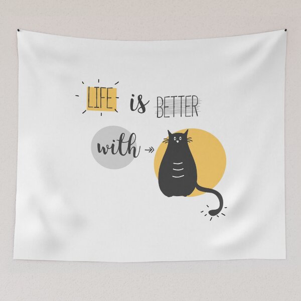 Item preview, Life is better with Cats in orange and grey designed and sold by Blue-Fairy.