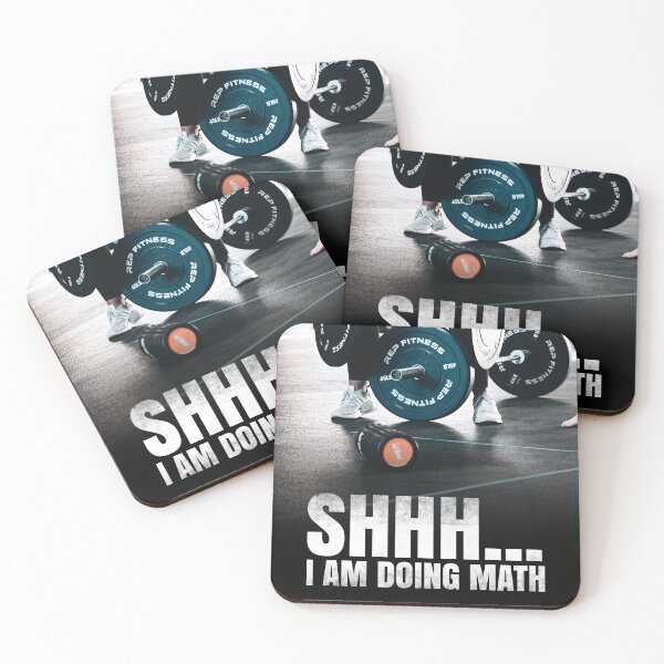 Item preview, Shhh... I Am Doing Math Funny Motivational Weightlifting designed and sold by motivationaltee.