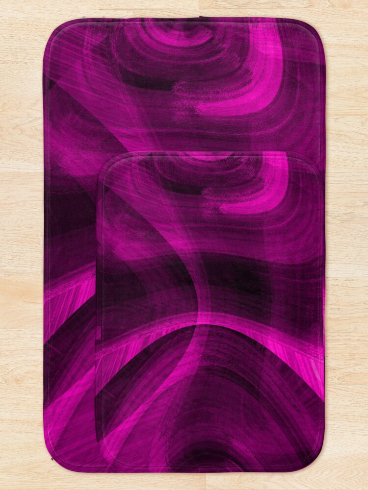 Alternate view of Pinkish Black Hole Bath Mat