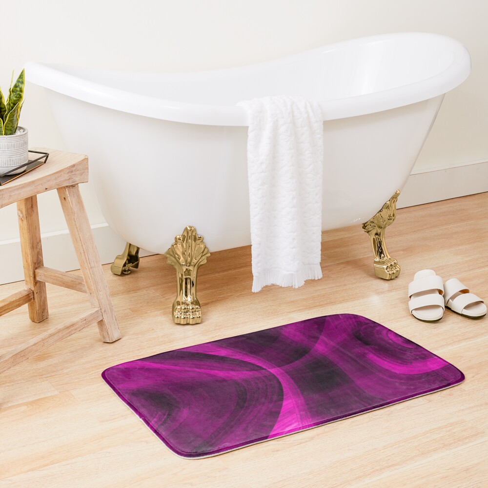 Pinkish Black Hole Bath Mat