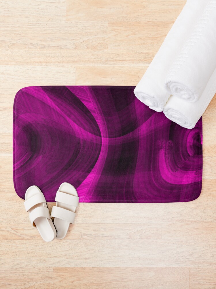 Alternate view of Pinkish Black Hole Bath Mat