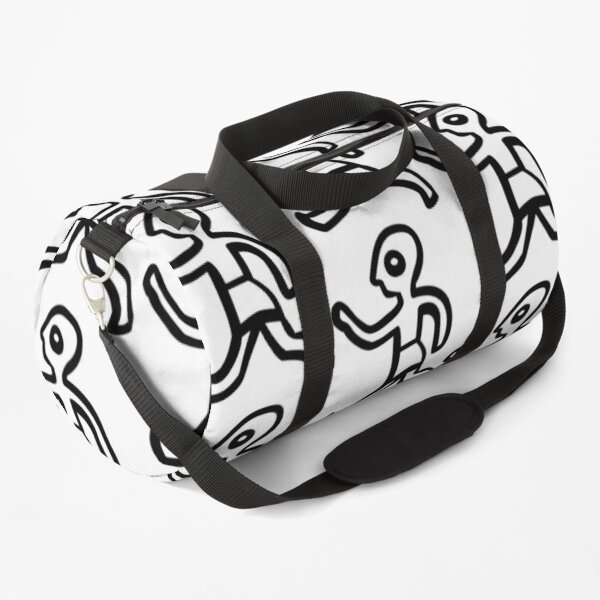 #Human #Ancient #Symbol, #Lineart, illustration, painting, monochrome, astrology, snake, retro style Duffle Bag