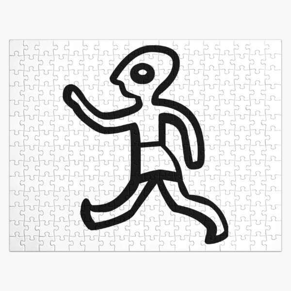 #Human #Ancient #Symbol, #Lineart, illustration, painting, monochrome, astrology, snake, retro style Jigsaw Puzzle