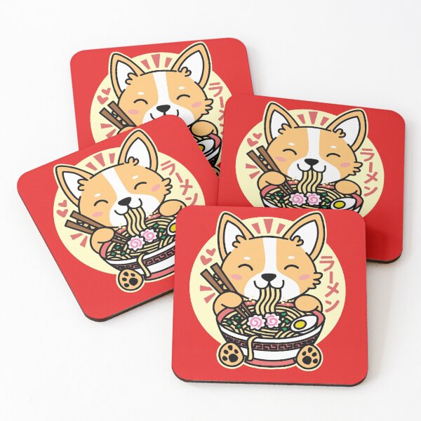 Item preview, Corgi Eating Ramen Cute Kawaii Noodles designed and sold by DetourShirts.