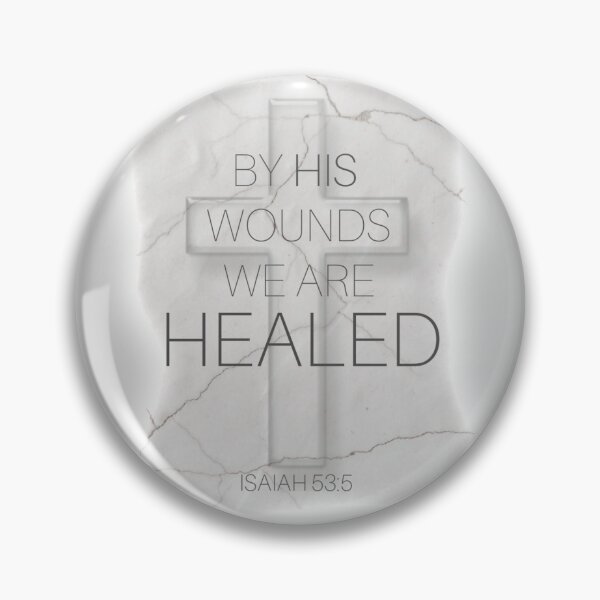 Item preview, Bible Verse, Christian Cross - By His Wounds We Are Healed designed and sold by TheKingdomAttic.