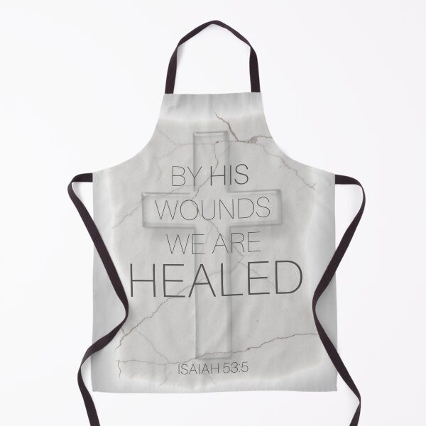 Item preview, Bible Verse, Christian Cross - By His Wounds We Are Healed designed and sold by TheKingdomAttic.