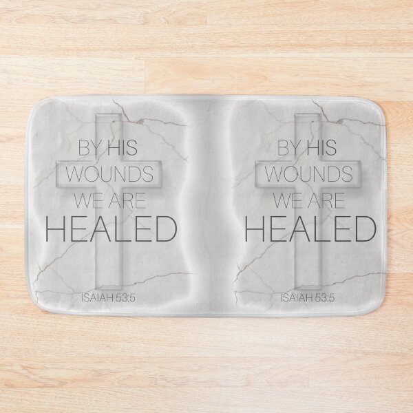 Item preview, Bible Verse, Christian Cross - By His Wounds We Are Healed designed and sold by TheKingdomAttic.