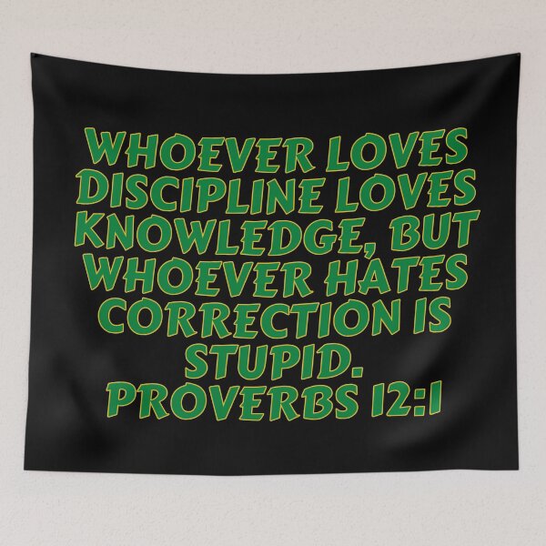 Item preview, Bible Verse Proverbs 12:1 designed and sold by Prayingwarrior.
