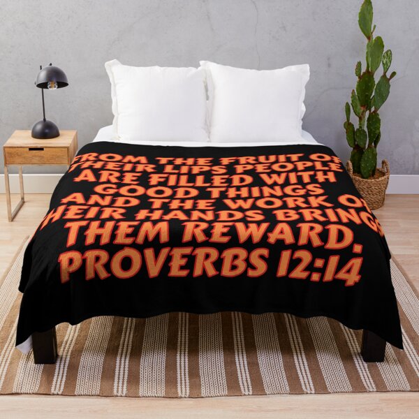 Item preview, Bible Verse Proverbs 12:14 designed and sold by Prayingwarrior.