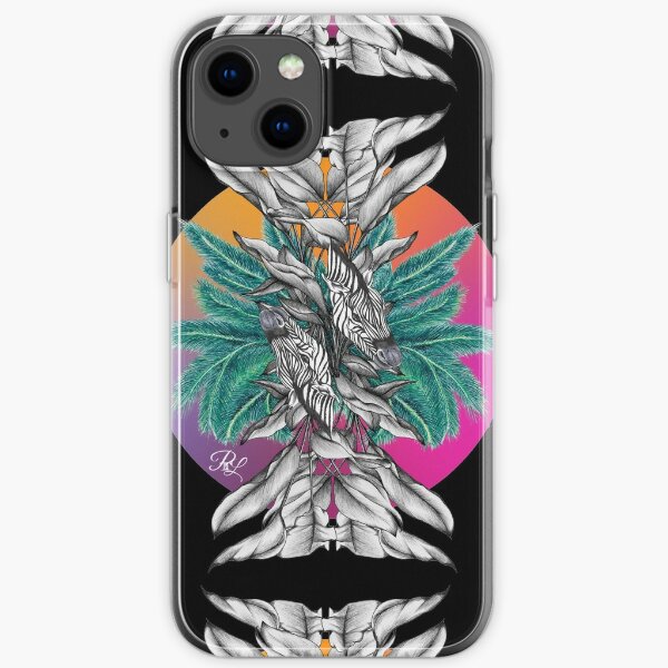 Zebra Palm Tree iPhone Soft Case