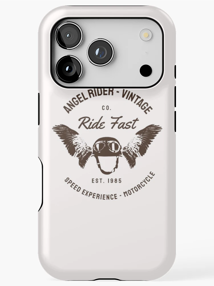 Thumbnail 1 of 4, iPhone Case, ANGEL RIDER VINTAGE RIDE FAST designed and sold by Benomi.