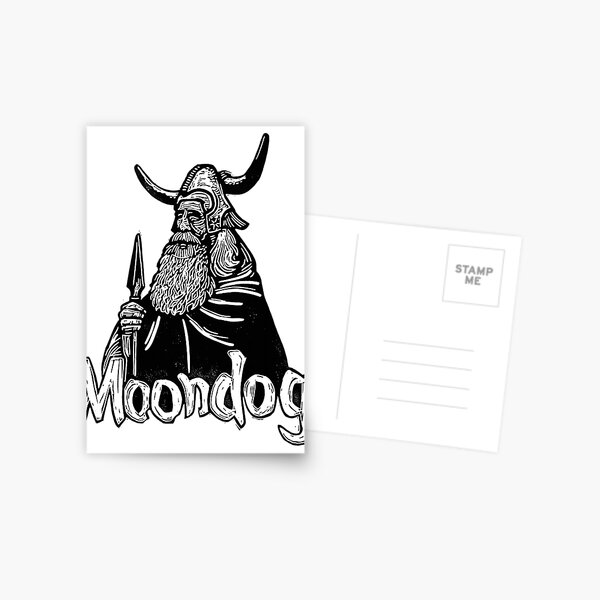 Moondog linocut Postcard