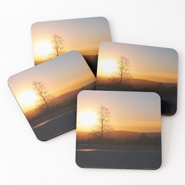 Item preview, Snowy Alaska Sunset Photo designed and sold by lizzmarino.