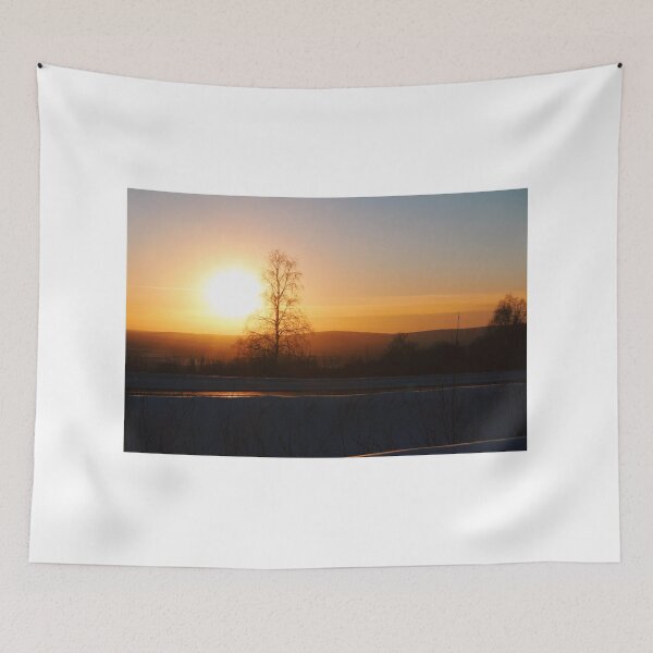 Item preview, Snowy Alaska Sunset Photo designed and sold by lizzmarino.