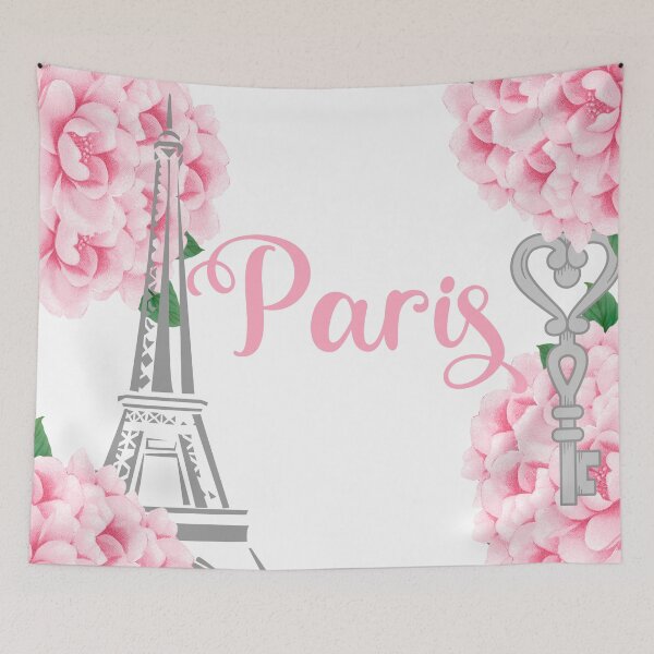 Item preview, PARIS PINK FLOWERS designed and sold by wildwhimsical.