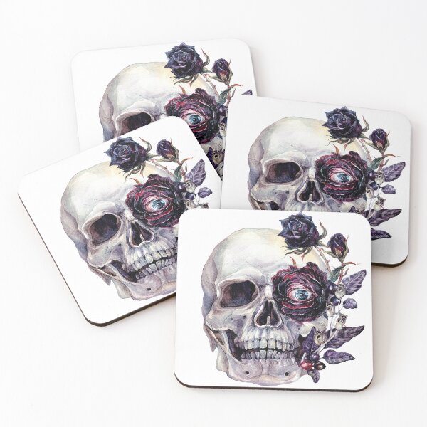 Item preview, Skull Head Flowers designed and sold by Patternz Shop.