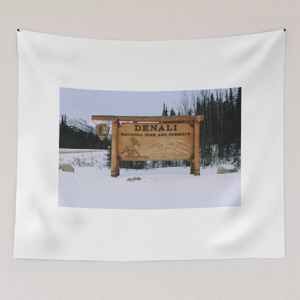 Item preview, Denali National Park Sign Photo designed and sold by lizzmarino.