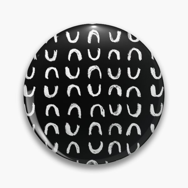 Item preview, Minimal Black and White Horseshoe Pattern designed and sold by badlydrawnbabe.