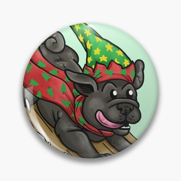 Item preview, Christmas Elf Pug #4 designed and sold by SillWillStudios.
