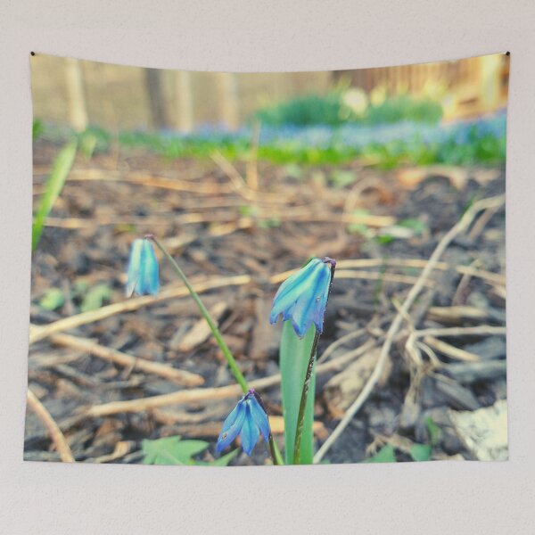 Item preview, Siberian Squill Flowers in Mulch with a  Gazebo designed and sold by Mothe3rd.