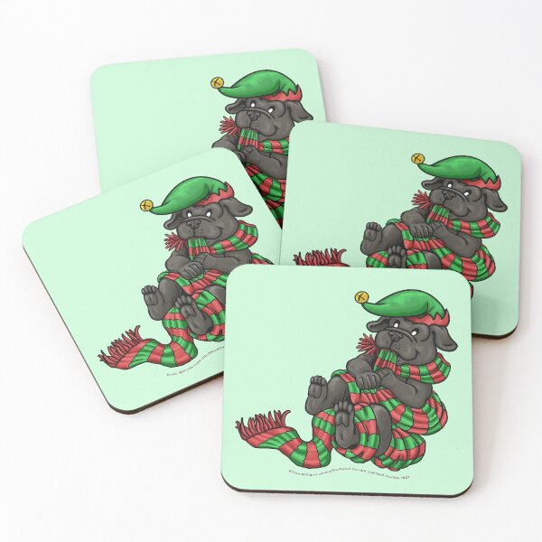 Item preview, Christmas Elf Pug #3 designed and sold by SillWillStudios.