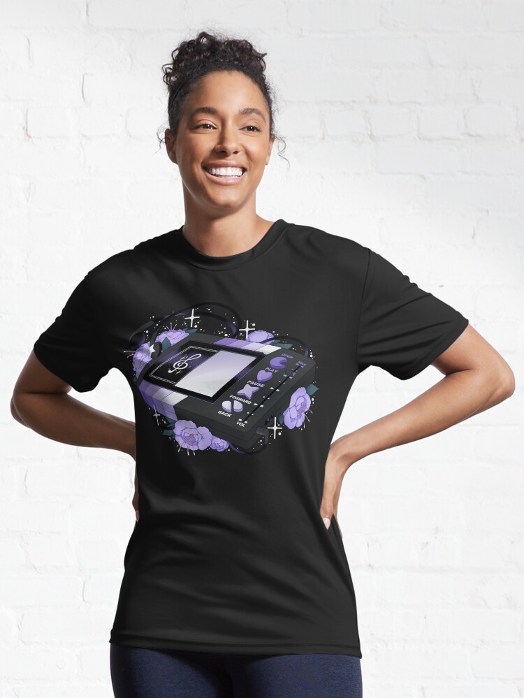 Alternate view of Flowery Walkman (Goth) Active T-Shirt