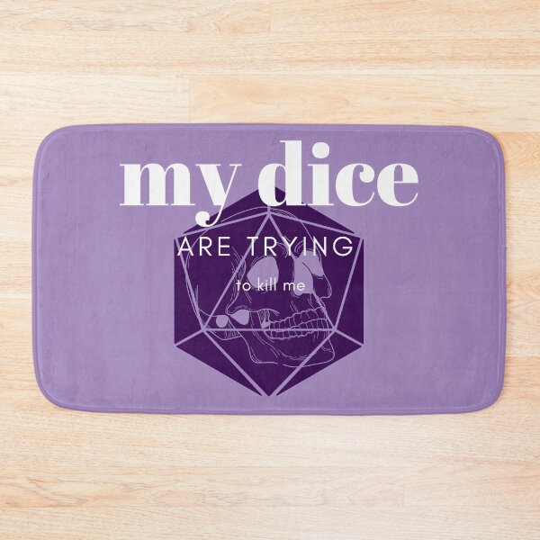 Item preview, My Dice are Trying to Kill Me - d20 skull over purple designed and sold by BrandNameNerd.