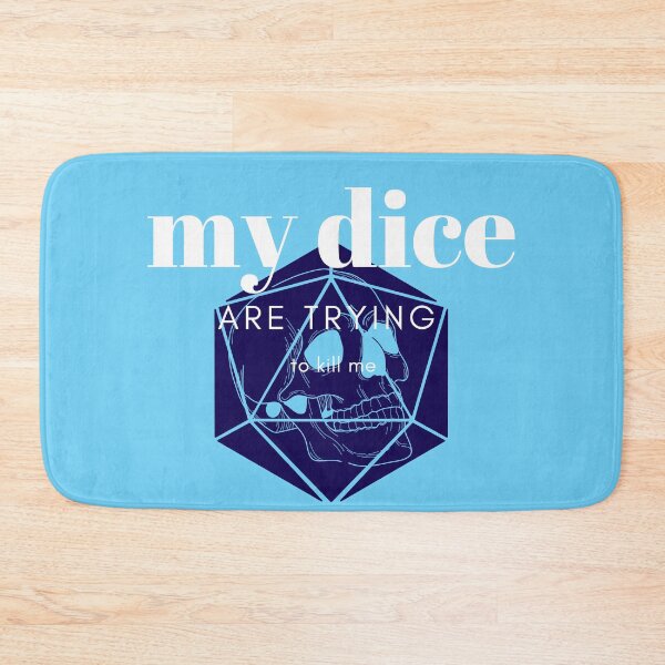 Item preview, My Dice are Trying to Kill Me - d20 skull over blue designed and sold by BrandNameNerd.