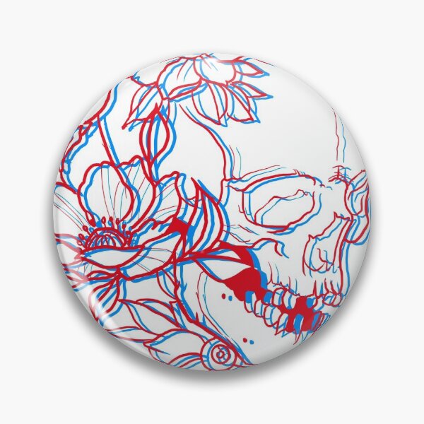Item preview, 3D Skull And Flowers  designed and sold by MetroInk.