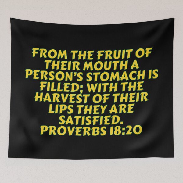 Item preview, Bible Verse Proverbs 18:20 designed and sold by Prayingwarrior.