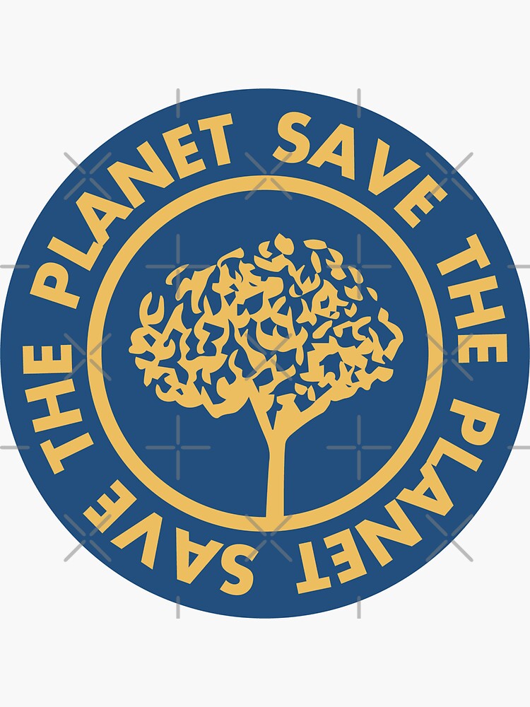 Save the planet hand drawn lettering on clean white background. Retro style calligraphy, motivational phrase for Earth day. For greeting card, logo, badge, print, poster, party designs. by Julli