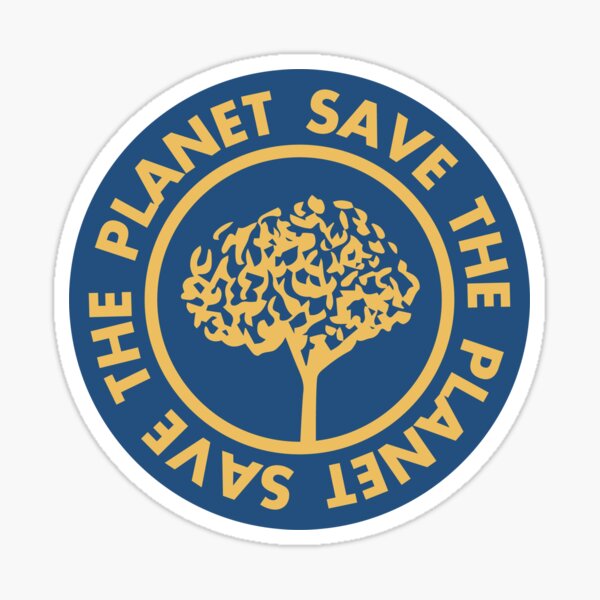 Save the planet hand drawn lettering on clean white background. Retro style calligraphy, motivational phrase for Earth day. For greeting card, logo, badge, print, poster, party designs. Sticker