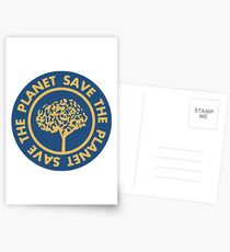 Save the planet hand drawn lettering on clean white background. Retro style calligraphy, motivational phrase for Earth day. For greeting card, logo, badge, print, poster, party designs. Postcards
