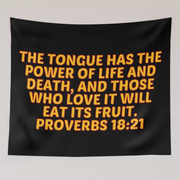 Item preview, Bible Verse Proverbs 18:21 designed and sold by Prayingwarrior.