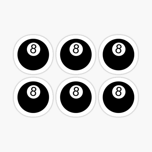 Eight Ball Stickers Scrapbook Planner Crafts Diary Pool Ball Que 8-Ball Precut 