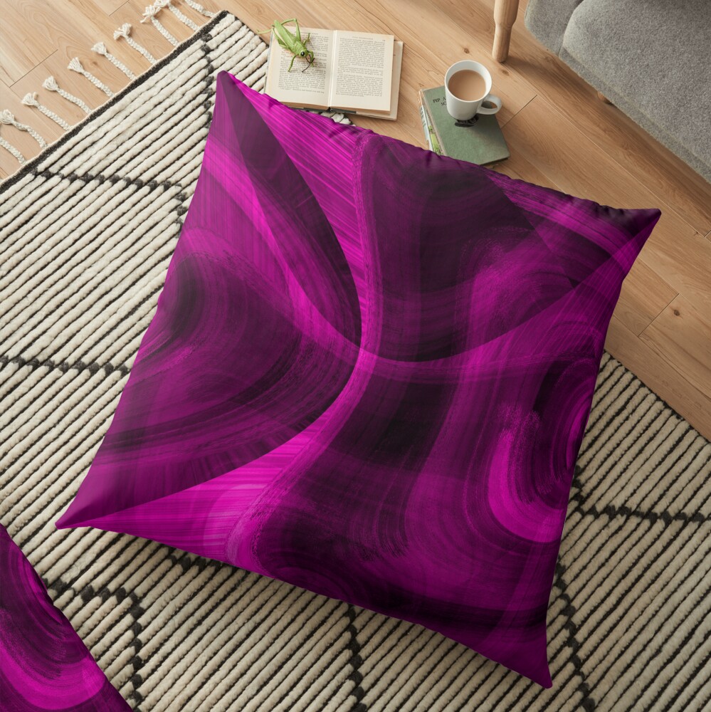 Pinkish Black Hole Floor Pillow