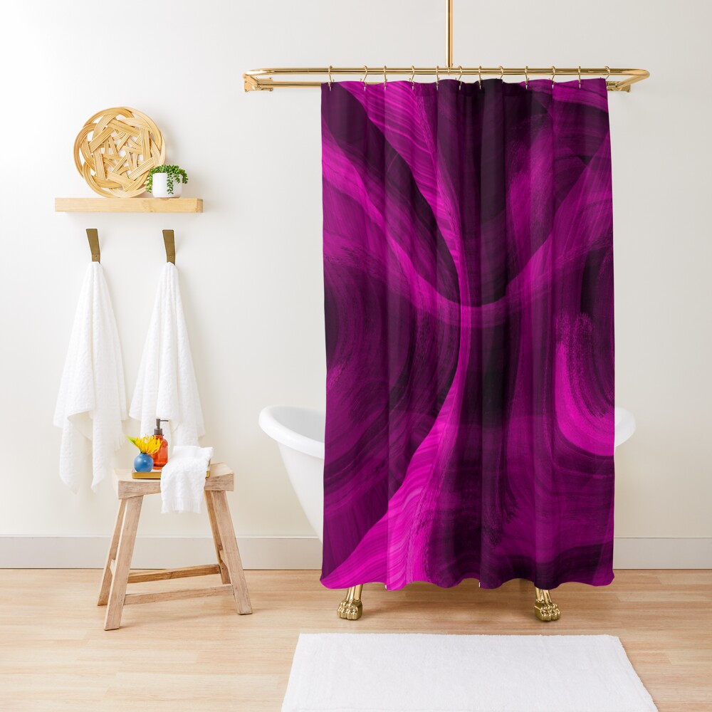 Pinkish Black Hole Shower Curtain