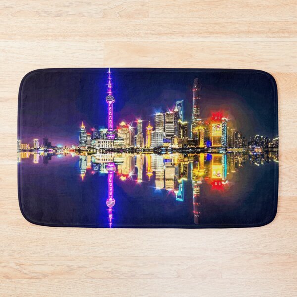 Item preview, Reflexión del horizonte de la noche de Shanghai designed and sold by Tedescino.