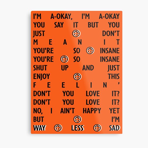Item preview, AJR - Way Less Sad Inspired Lyric Art designed and sold by designicole.