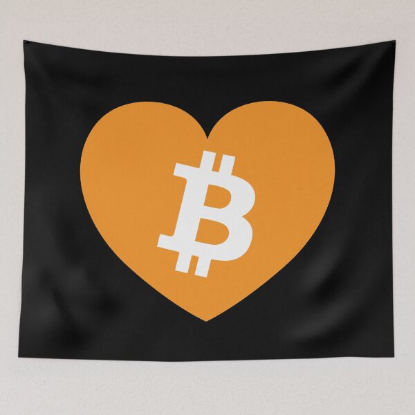 Item preview, Bitcoin Logo Heart Btc Cryptocurrency designed and sold by JustLivinLife.
