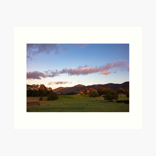 Bonville valley at dawn Art Print