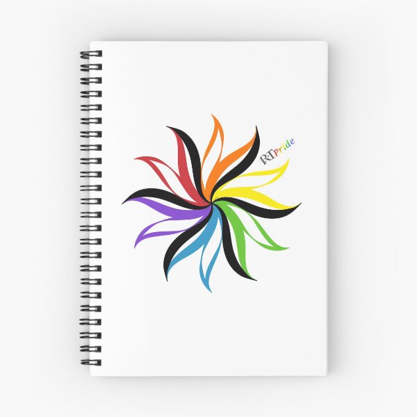 Item preview, Rainbow spiral design, black accent designed and sold by RikkyTeesPride.