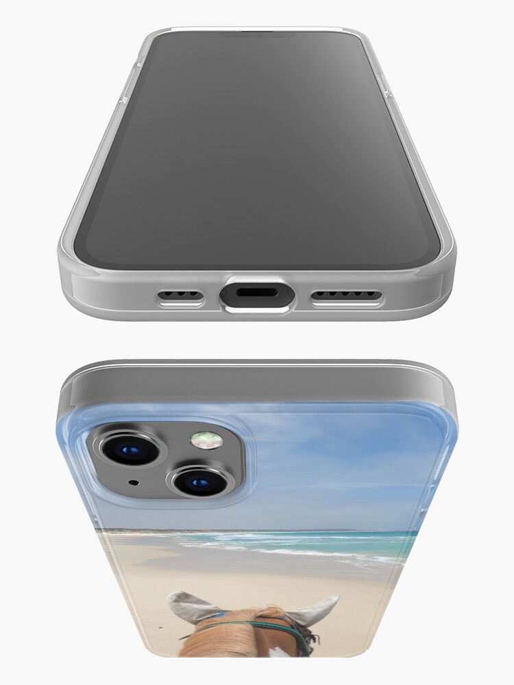 Alternate view of Horse on the beach iPhone Case